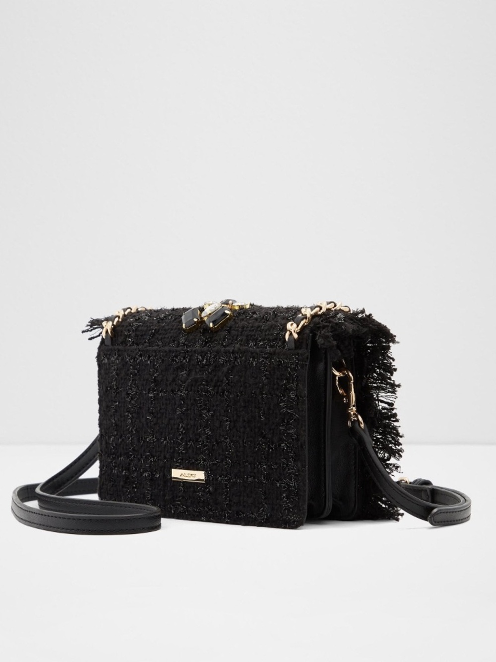 Aldo black tweed crossbody bag - Picture 4 of 7